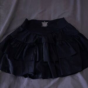 Elegant Black Ruffled Skirt
